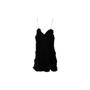 Great black mini dress! Material is super stretchy and flattering.